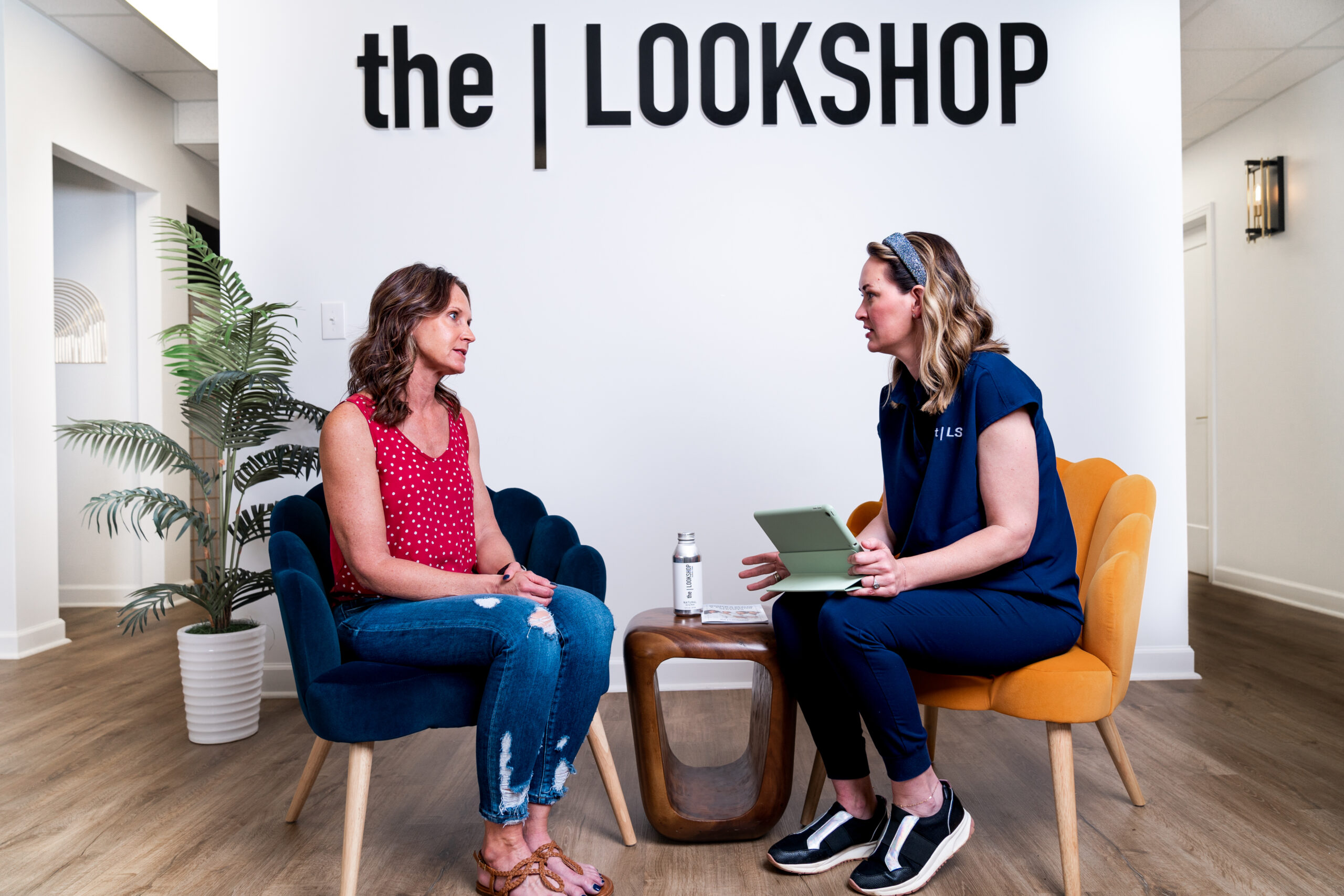 A consult at The Lookshop to discuss women's health services.